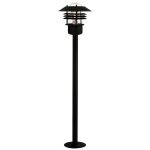 Nordlux Vejers Lámpara de pedestal Metal y Vidrio Negro | IP54 - Apta para E27
