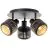Brilliant Tyas Luz de techo  Aluminium Metal Negro Oro | 370mm -  Apta para 3x E14