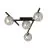 Emibig Luz de techo Smart Acero Negro | Apta para 4x E14 - Max 10W