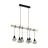 Eglo Colgante De Luz Townshend 5 Acero Madera Negro | IP20 - Apta para 6x E27 