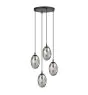Emibig Colgante De Luz Astral Acero Negro | Apta para 4x E14 - Max 10W