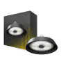 Bright Choice Campana LED Acero Negro 150W 25500lm 90D - 757 Blanco Frio | IP65 - con Sensor de Movimiento y Luz 