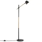 Nordlux Theo Lámpara de pie Metal y Madera Negro | Apta para GU10