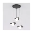 Emibig Colgante De Luz Ritual Acero Negro | Apta para 3x G9 - Max 8W