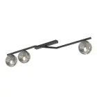 Emibig Luz de techo Naton Acero Negro | Apta para 3x E14 - Max 10W