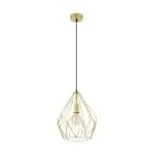 Eglo Colgante De Luz Carlton Acero Oro | IP20 - Apta para 1x E27 